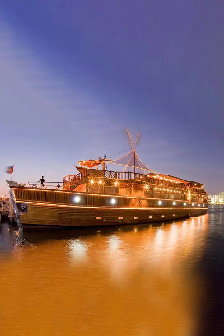 Dubai Creek 2 Hour Dinner at Dhow Cruise — Dubai Creek, Dubai tour experience with Flyout Tours