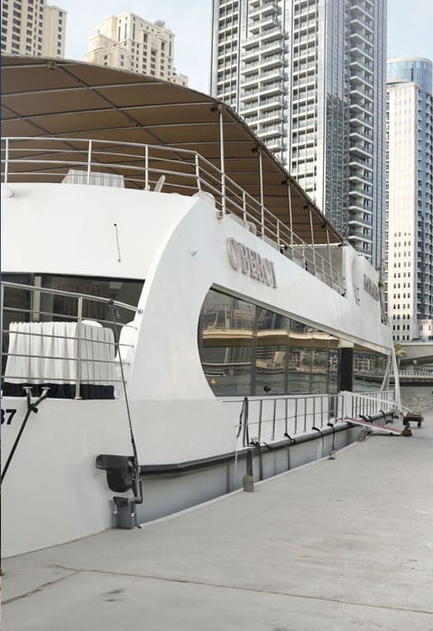 Dubai Marina 2 Hour Catamaran Dinner Cruise — Dubai Marina, Dubai tour experience with Flyout Tours
