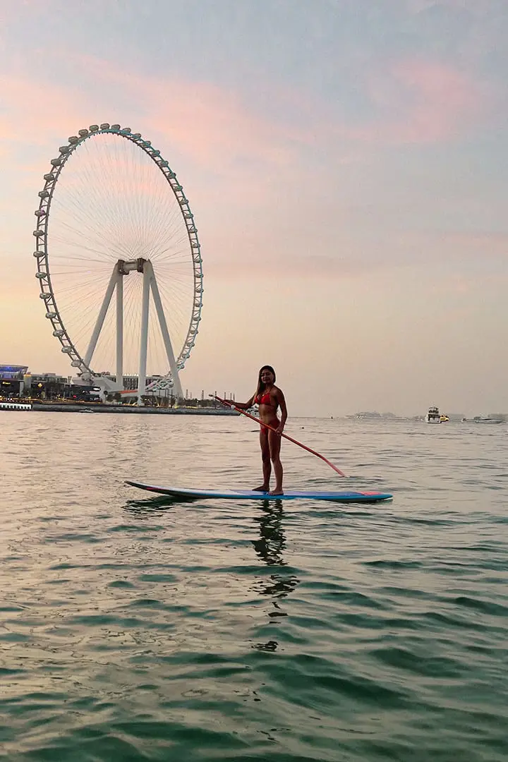 JBR Stand Up Paddle Board — Dubai Marina, Dubai tour experience with Flyout Tours