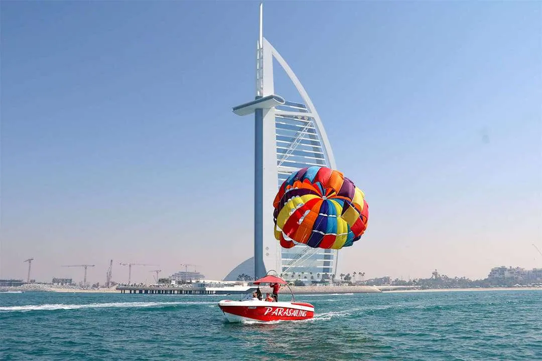Parasailing Adventure — JBR Beach tour experience with Flyout Tours